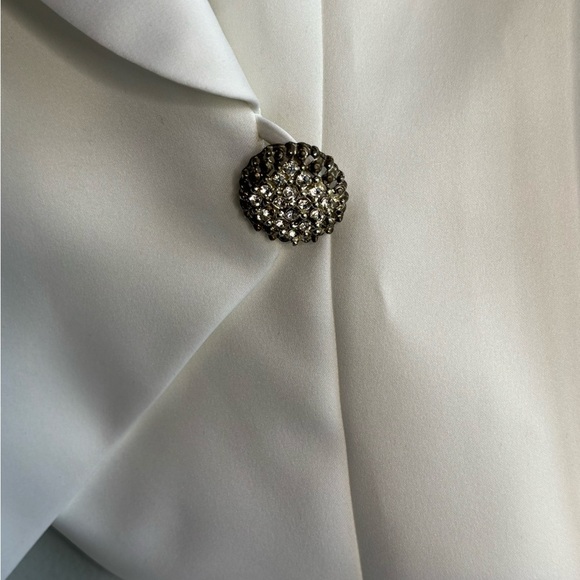 J. R. NITES BY CALIENDO VINTAGE 80’s SATIN & SHEER CROP BLAZER - Picture 2 of 7